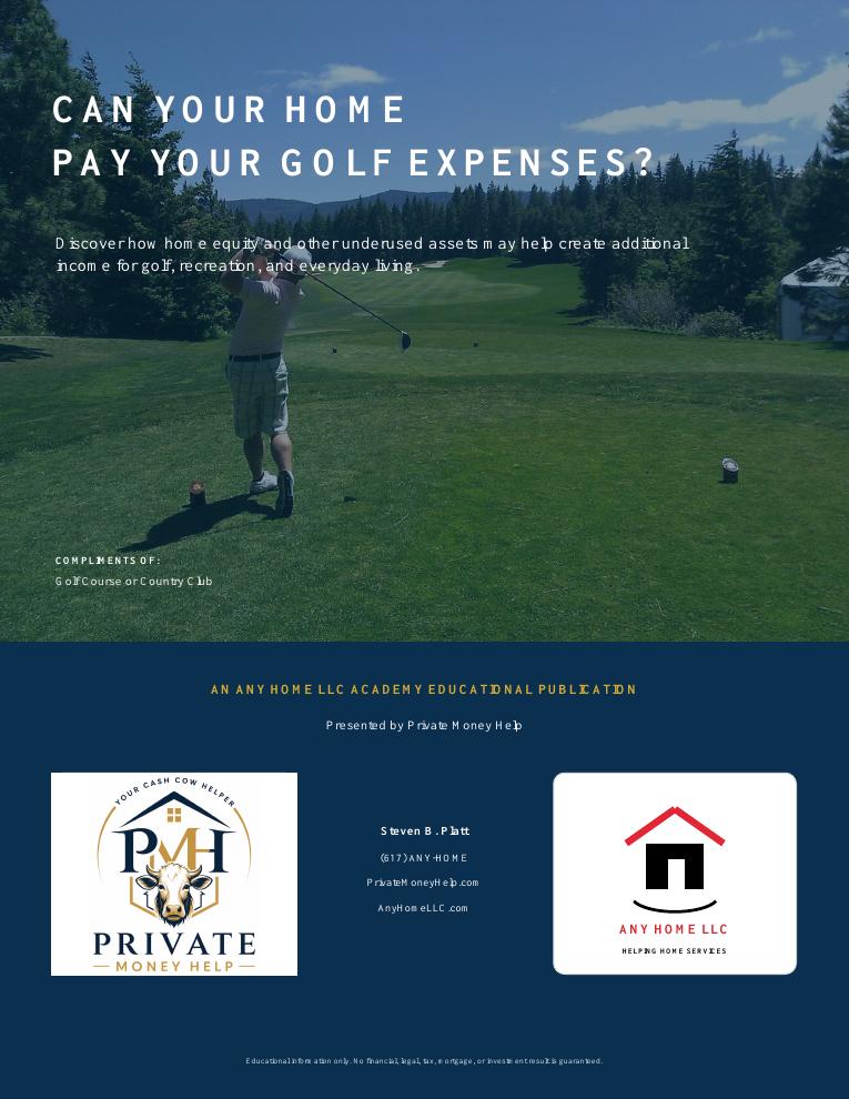 Original cover of Can Your Home Pay Your Golf Expenses?
